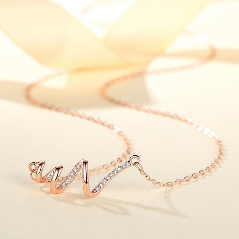 Electrocardiogram Minimalist Heartbeat Necklace